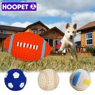 HOOPET Bola Mainan Anjing Peliharaan Mainan Anak Anjing Berbunyi Menarik Bola Tenis Bola Sepak Maina