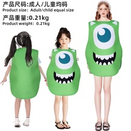 Big Eyes Monster Cosplay Clothes Printed Sponge Halloween Parent-Child Party Clothes Cos Stage Perfo