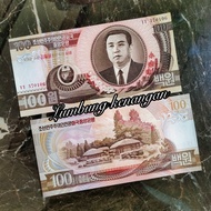 uang asing Korut 100 Won Korea Utara
