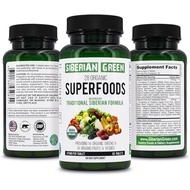 Siberian Green 28 Organic ers plement 60 Tablets - 14 Essential Greens, 14 Nutritious s  eggies from