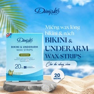 DIMPLES European Bikini & Underarm Wax Pads for Sensitive Skin, Gentle Hair Removal, Non-Irritating