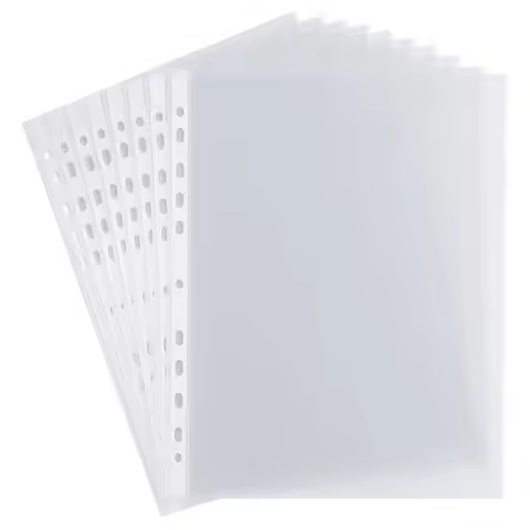 L22A-A4 Ring Binder Protectors, Folder Sleeves Plastic Punch Filing Document Wallet For Students Tea