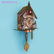 GREATSHORE Cuckoo Clock Wall Clock Handicraft Vintage  Cuckoo Tree House Clock SG