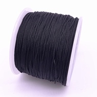 0.4-1.5mm 10Meters/lot Black Nylon Cord Thread Knot Macrame Cord Bracelet Braided String DIY Tassels Beading