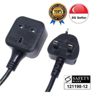 3 Pin Plug Power Socket Extension Cord 1.5/3/5 Meter Safety Mark Plug