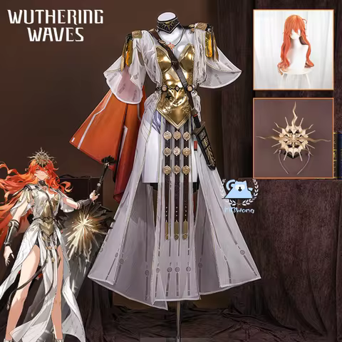 Game Wuthering Waves Augusta Cosplay Costume Augusta Outfit Wig Shoes For Hallowmas Party Adult Wome