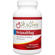 Wellness Resources RelaxaMag - with Magnesium Glycinate for , Stress, and Relaxation - 100mg Element