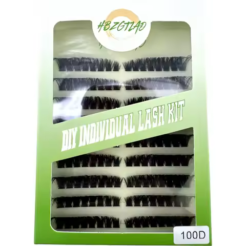 AMSDCN 9-Row Fluffy Curl Eyelash Bundle Extension 60D/80D Left/Right Cat Eye Eyelash Extension