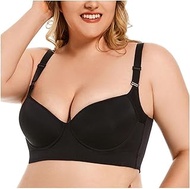 Women Large Chest Underwire Support Push Up Bra Hide Back Fat Deep Cup Brassieres Sculpting Uplift B