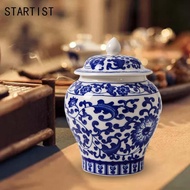 STARTIST Ceramic Ginger Jar Chinese Gift Chinoiserie Crafts Asian Ginger Jar Vase for