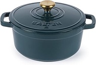 Salter Chester 20 cm Cast Iron Casserole Pot - Self-Pouring Lid, Dutch Oven/Cooking Pot, Stove-to-Ta
