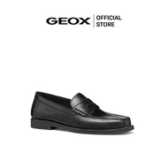 GEOX รองเท้าหนังผู้ชาย รุ่น U RECANATI - BLACK SS25 (U55HVDC9999M_S5BKXX)
