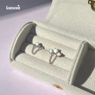 3-Stone Opal Chain Earrings • Lamontshop