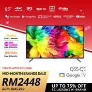 PRISM+ Q65 Quantum Edition | 4K Google TV | 65 inch | Quantum Colors | Google Playstore | Inbuilt Ch