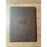 A4 Size PVC Leather Menu Cover in all colors Type 10, 15, 20 Luxurious Leaves for Hotel Restaurants 