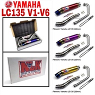 Ekzos Chamber Open NLK Thailand Tembak Bulan Yamaha LC135 LC4S 32mm Exhaust Full System Stainless St