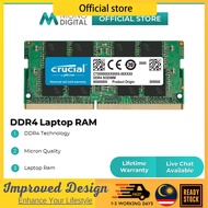 Crucial Laptop RAM 2666Mhz/3200Mhz SODIMM Notebook Laptop DDR4 RAM Memory (4GB/8GB/16GB/32GB)