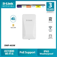 D-Link DWP-403W Wi-Fi 6 4G LTE Nano SIM PoE Support IP65 Weatherproof Outdoor Router