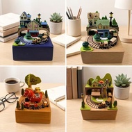 Healing Decompression Music Box Birthday Gift Decompression Music Box Ornaments Music Box Wooden Hea