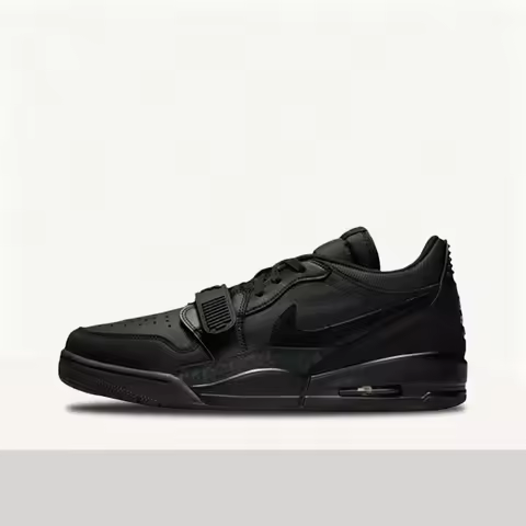 Nike Jordan Legacy 312 Black Knight Soft Fit Durable Cushioning Retro Low-Top Basketball Shoes Men's