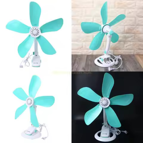 D0AB Multifunction US Plug AC 220V 16.54inch Clip Fan 8W Desk Fan with 1.69m Cable for Home Office D