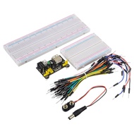 Breadboard Kit with Power Supply Module， Jumper Wires，Battery Clip，830 & 400 tie-Points Breadboard