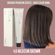 Bremod Premium Series Cocoa Butter Hair Color 100ML - 4.0 MEDIUM BROWN