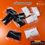 1000 2.6mm ironing plastic beads in colors H2, H7 (SMALL BEADS) - 10g black and white perler beads 3