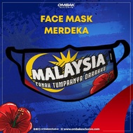 WASHABLE FACE MASK MERDEKA by OMBAK EXCLUSIVE/ PELITUP MUKA BOLEH DIBASUH