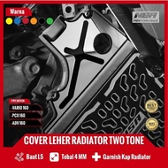 NSA GARNISH COVER RADIATOR NECK HONDA 160 Two Tone (VARIO PCX ADV STYLO) NSA PERFORMANCE Motorcycle 