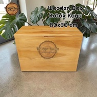 Wooden box 80x30 cm wooden crate lid wooden crate storage box