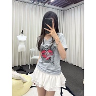 y2k t-Shirt y2k Women's American Retro Top y2k y2k y2k Clothes Loose Asian Culture Pure Cotton Short