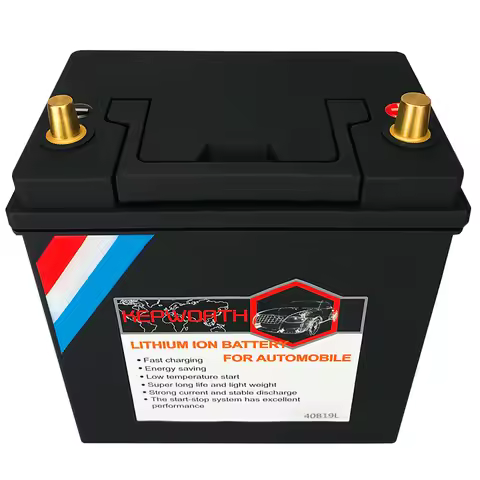 40B19L/R Lifepo4 Lithium Car Starter Battery 12V 25Ah 500CCA Built-in 100A Smart BMS for Automotive 