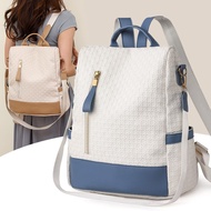 Korean Version Girls Casual Backpack Portable Water-Repellent Backpack Girls Large-Capacity Canvas B