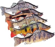 BOMSO Fishing Lures 5PCS VIB Swimbait Bass, Fishing Lures Crankbait Jointed Trout Swimbait Mustad Hooks