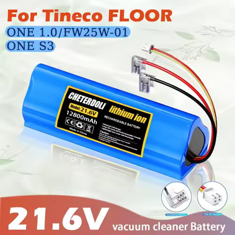 【100% New】21.6V 12800mAh Li-ion Battery for Tineco Floor One S3, Tineco S3,Tineco FLOOR ONE 1.0 FW25