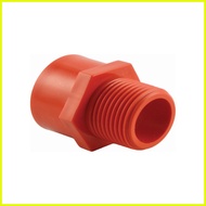 ☃ Poly PVC Orange Male Adaptor 1 1/2 50mm PMA50