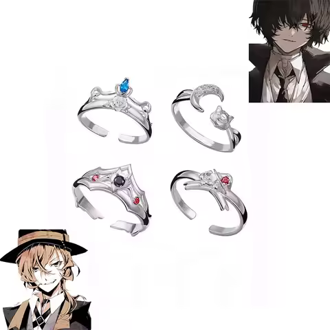 Anime Bungo Stray Dogs Ring Nakahara Chuya Dazai Osamu Ryunosuke Nakajima Atsushi Cosplay Unisex Adj