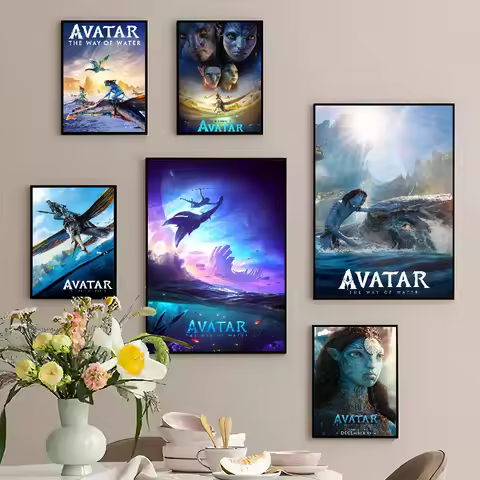 A-Avatar 2 Movie Good Quality Prints and Posters Vintage Room Home Bar Cafe Decor Aesthetic Art Wall