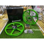 🔥AR80 SPORT RIM HIJAU/GREEN COMPLETE SET EX5 DREAM EX5 WAVE LAGENDA KRISS C70 🔥KAWASAKI YTEQ (READY STOK)