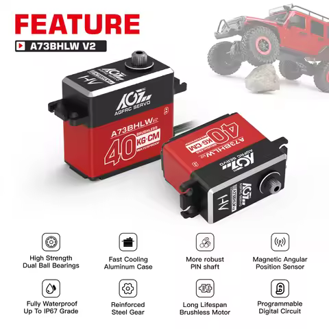 AGFRC A73BHLW V2 40KG 0.10Sec Superb Torque Brushless Waterproof Digital Servo For RC Models