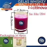 Gelas Malt | 250 mL | Citinova | Gelas Whiskey / Gelas Whisky (isi 6pcs)
