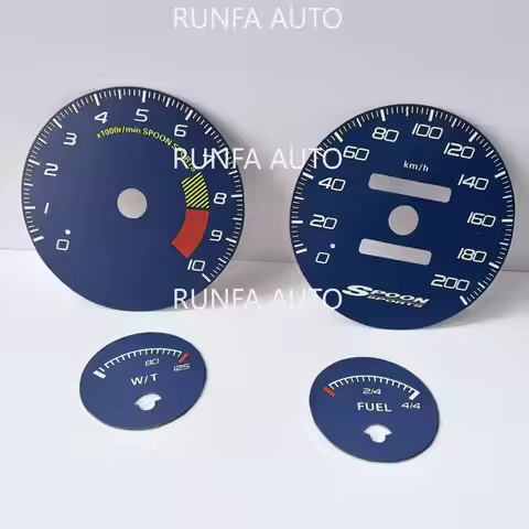 Speedometer Dial Face Gauges Blue For Honda Integra DC2 Instrument Cluster Overlay Upgrade to 200KM/
