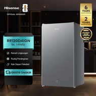 Hisense Kulkas 1 Pintu - RR120D4IGN - 91L Single Door - (Refrigerator)【Net Capacity 91L】【Separate Ch
