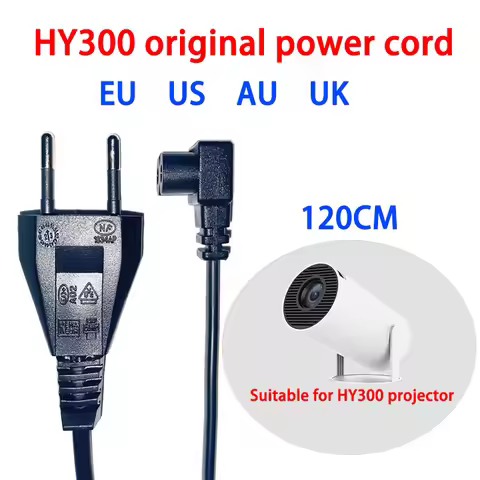 HY300 Projector accessories Original power cord, AC cable, cable charging cable EU plug US plug AU P