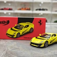 R 1: 64 Ferrari Ferrari 812C Yellow Alloy Car Model