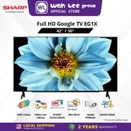 Sharp Aquos Full HD Google TV 40" 50" Inch EG1X Series Wide Colour LED HDR10 Smart TV 2TC42EG1X 2TC50EG1X WAH LEE STORE