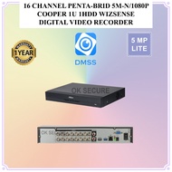 Dahua DHI-XVR1B16H-I 16 Channels Recorder WizSense 5MP Lite Digital Video Recorder DAHUA Digital Vid