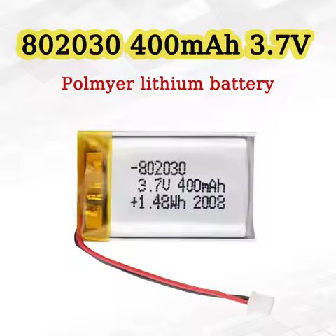 802030 Battery 3.7V 400mAh Rechargeable Polymer Lithium Batteries for LED Lights Beauty Instruments