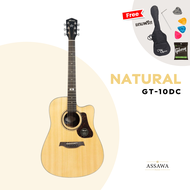 กีตาร์โปร่ง 41 นิ้ว Mantic GT-10DC ทรง Dreadnought Cut 41 นิ้ว ไม้สปรูซ/เชอร์รี่วู้ด 20 เฟร็ต [Top S